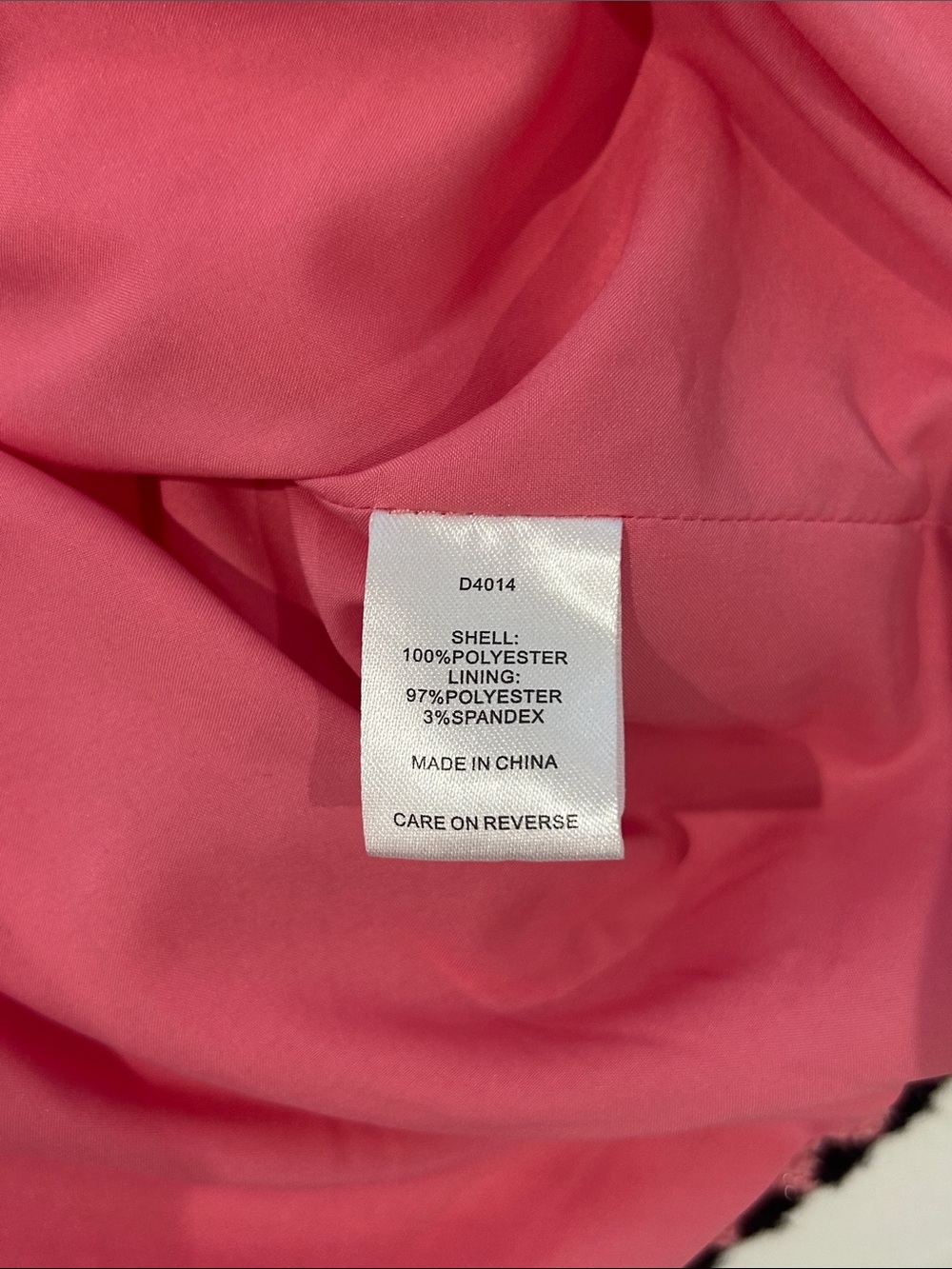 Pink Short Sleeve Dress with Black Trim - Picture 8 of 8
